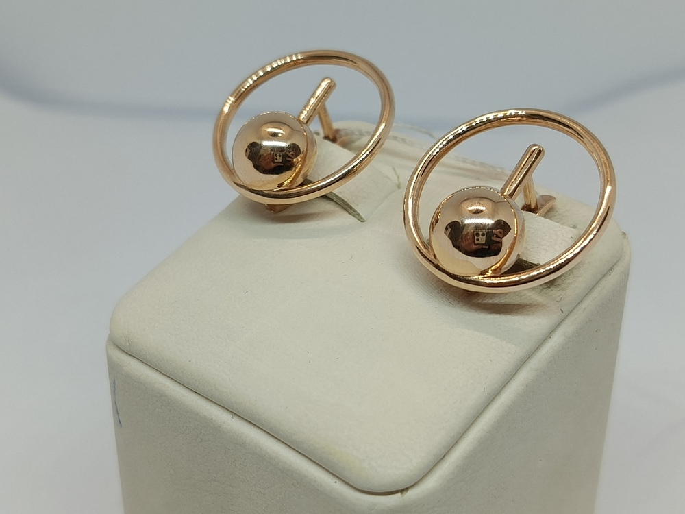 СЕРЬГИ БЕЗ КАМНЯ (Au 585)