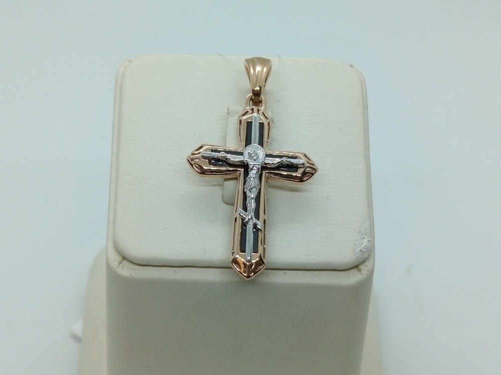 ПОДВЕСКА КРЕСТ с камнем (Au 585)