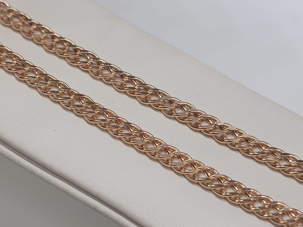 ЦЕПЬ ПУСТОТЕЛАЯ Ромб двойной (Au 585)