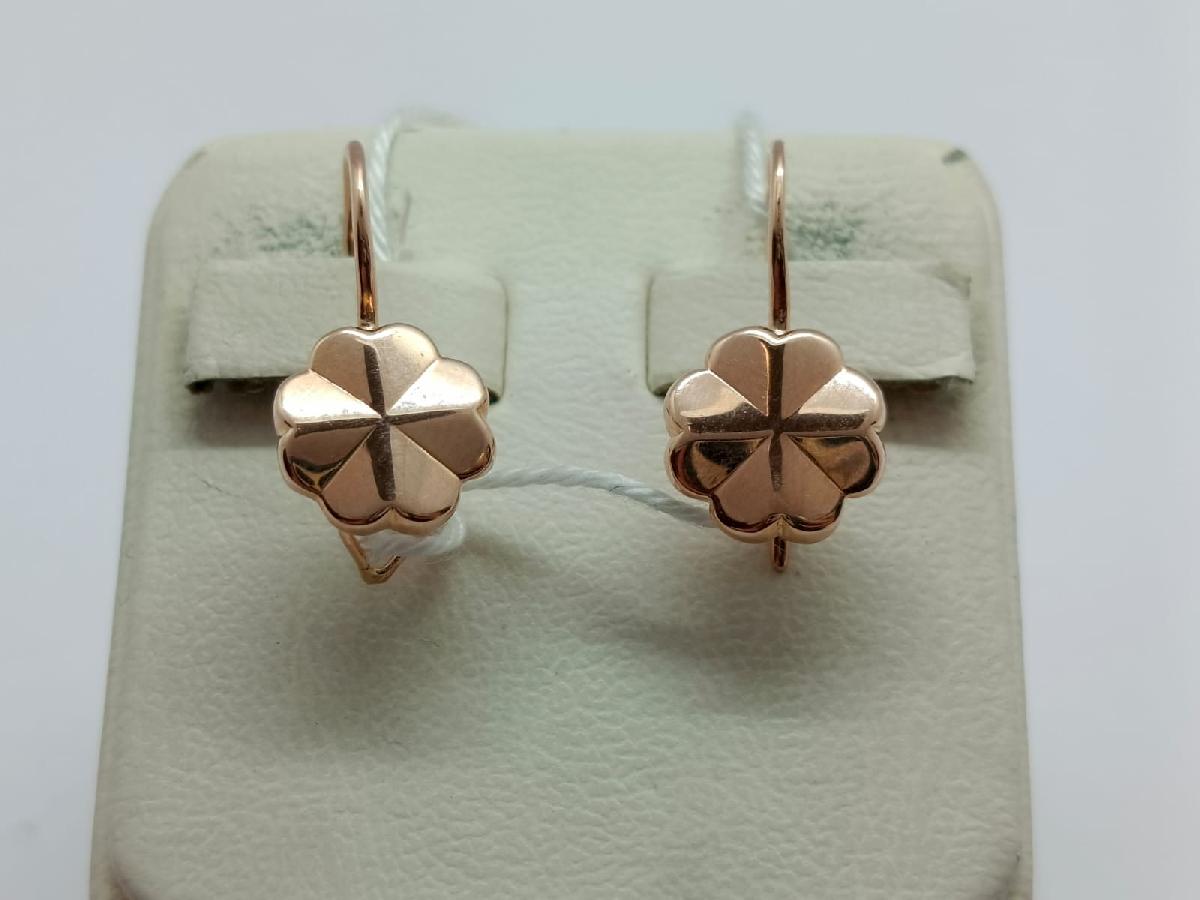 СБКМ583 СЕРЬГИ БЕЗ КАМНЯ (Au 583)