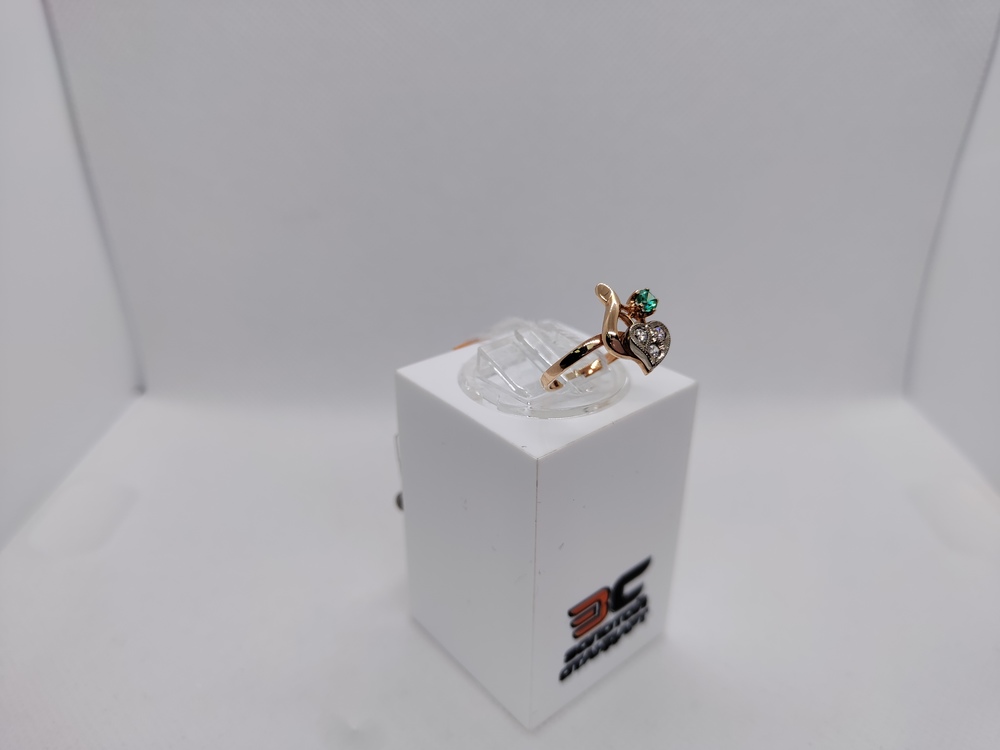 КОЛЬЦО С КАМНЯМИ (Au 585)