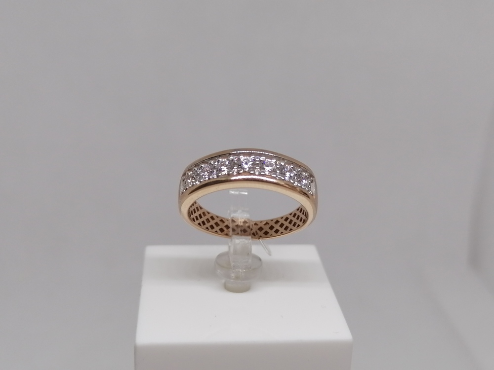 КОЛЬЦО С КАМНЯМИ (Au 585)