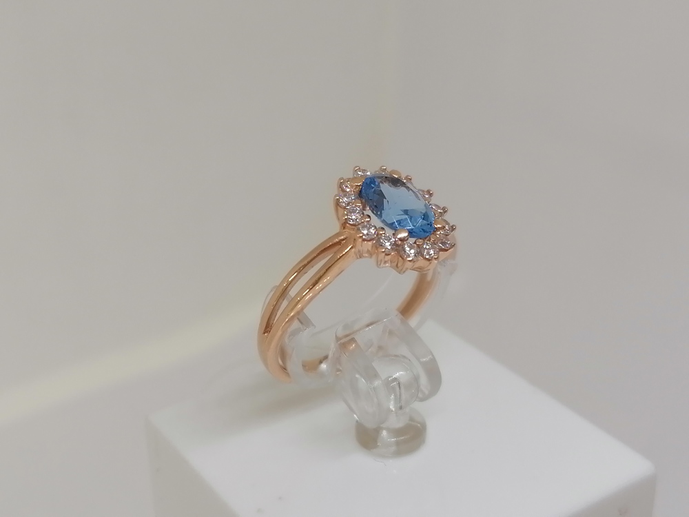 КОЛЬЦО С КАМНЯМИ (Au 585)