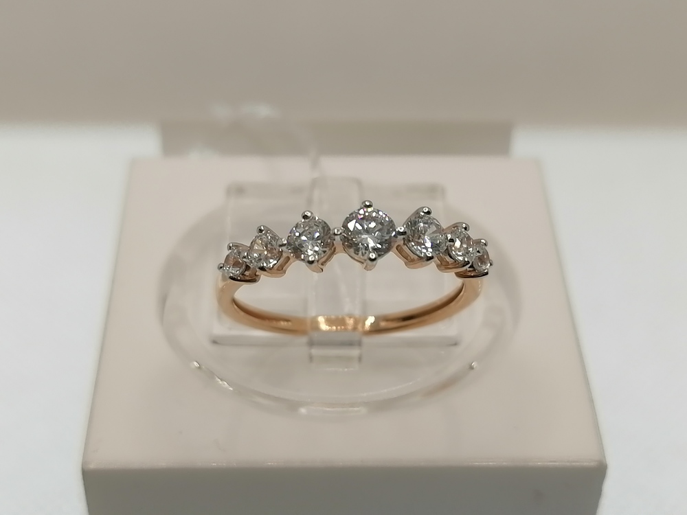 КОЛЬЦО С КАМНЯМИ (Au 585)