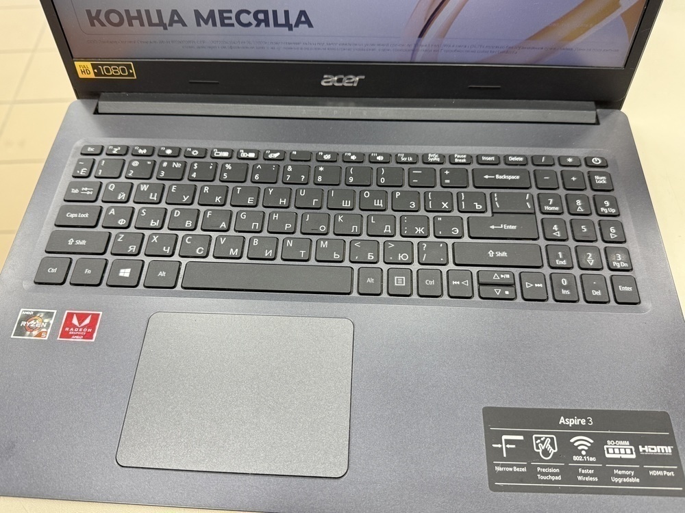Ноутбук Acer A315-23; Ryzen 5 3500U, Radeon Vega 8, 8 Гб, 256 Гб, Нет