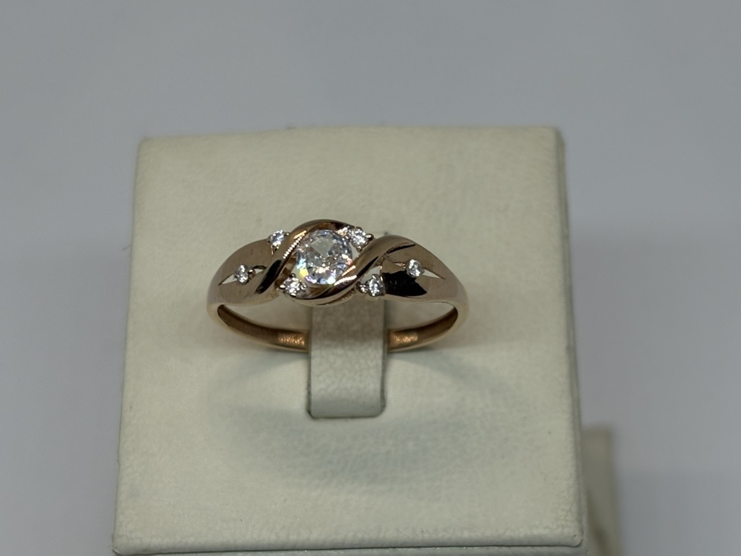 КОЛЬЦО С КАМНЯМИ (Au 585)