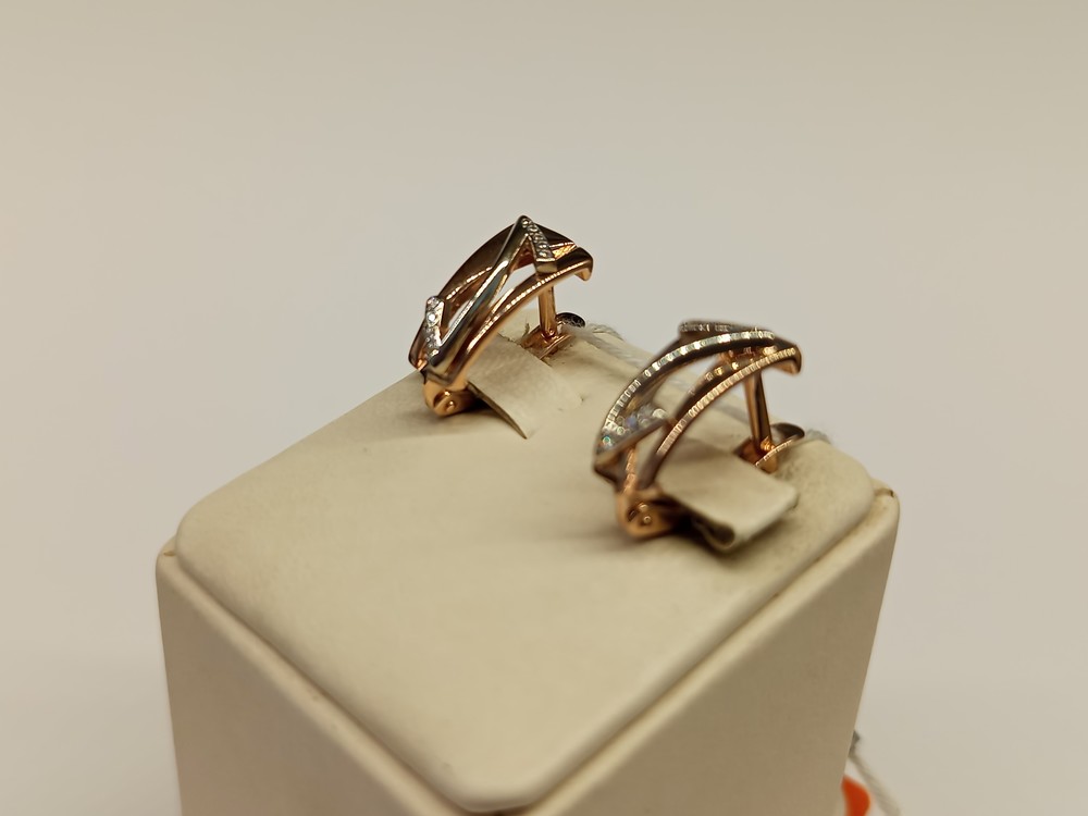 СКМИ585 СЕРЬГИ С КАМНЯМИ (Au 585)