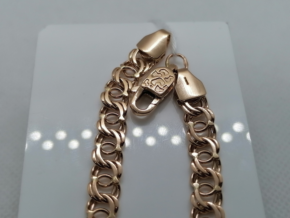 БРАСЛЕТ ПОЛНОВЕСНЫЙ Бисмарк арбский (Au 585)