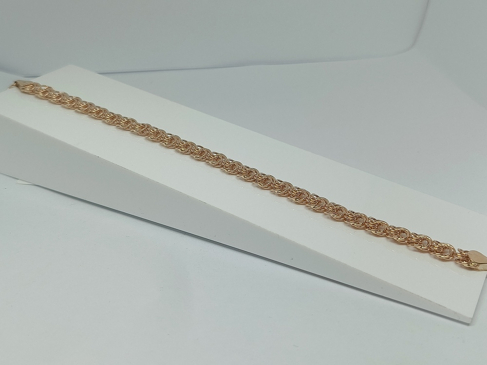 БРАСЛЕТ ПУСТОТЕЛЫЙ Роза (Au 585)