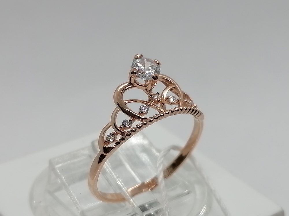 КОЛЬЦО С КАМНЯМИ (Au 585)