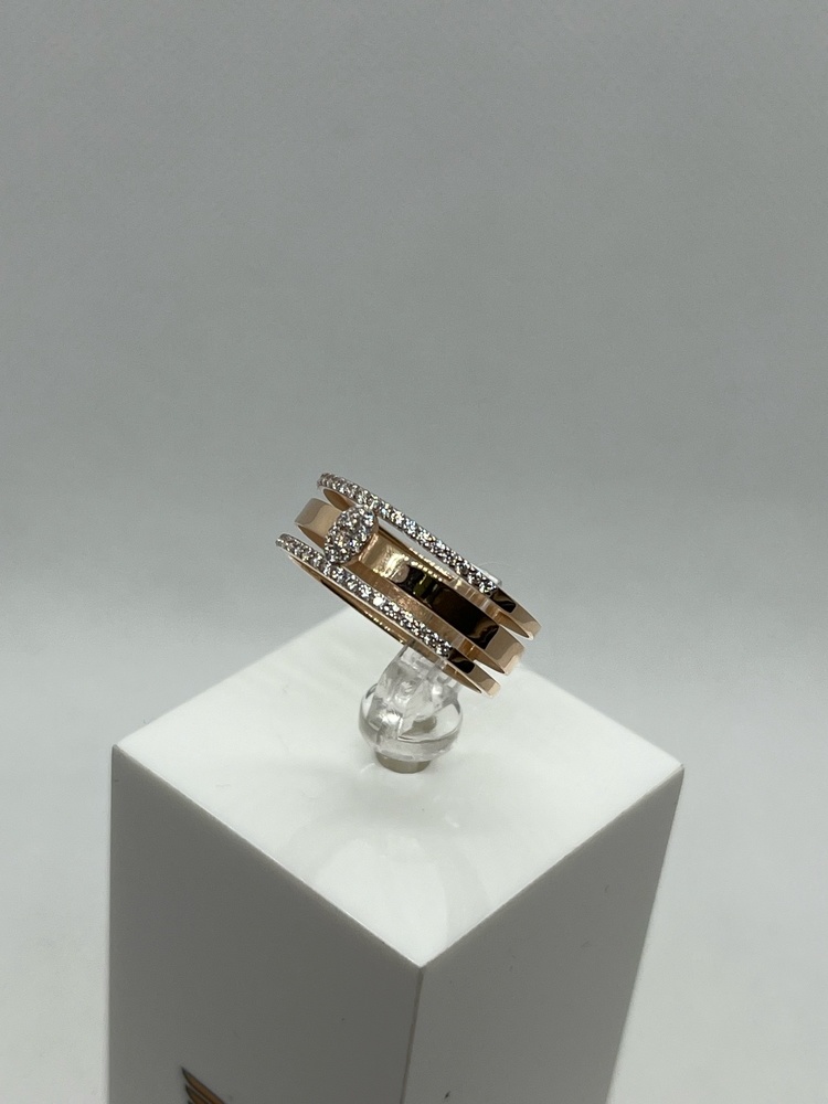 КОЛЬЦО С КАМНЯМИ (Au 585)