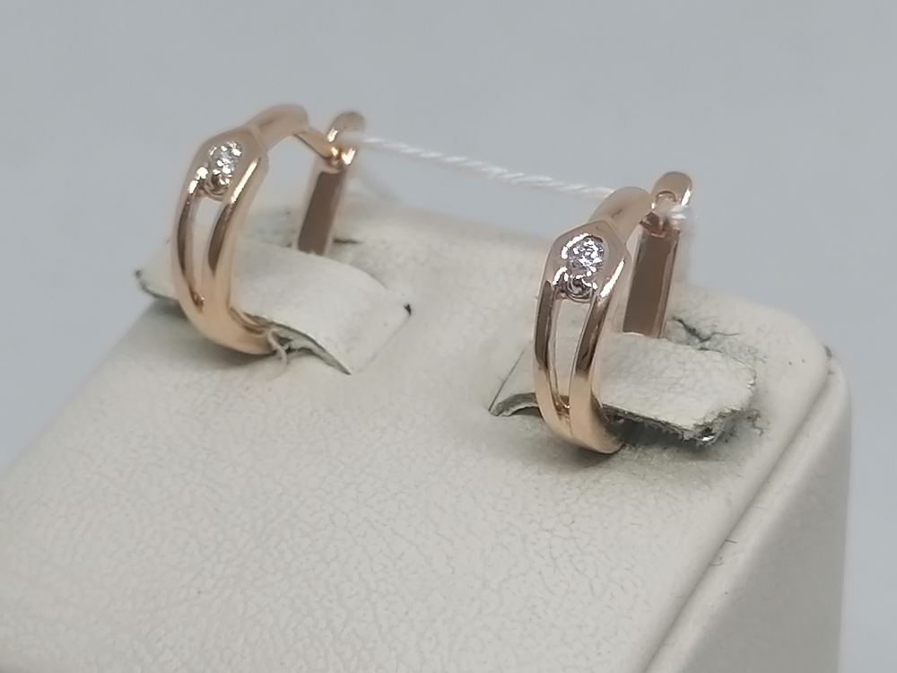 СЕРЬГИ С КАМНЕМ (Au 585)