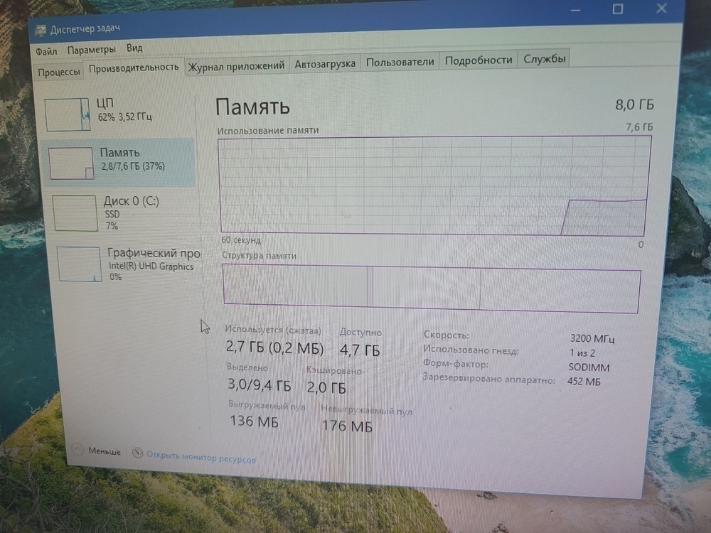 Системный блок ASUS; Core i3-1305U, Intel UHD Graphics, 8 Гб, 64 Гб, Нет