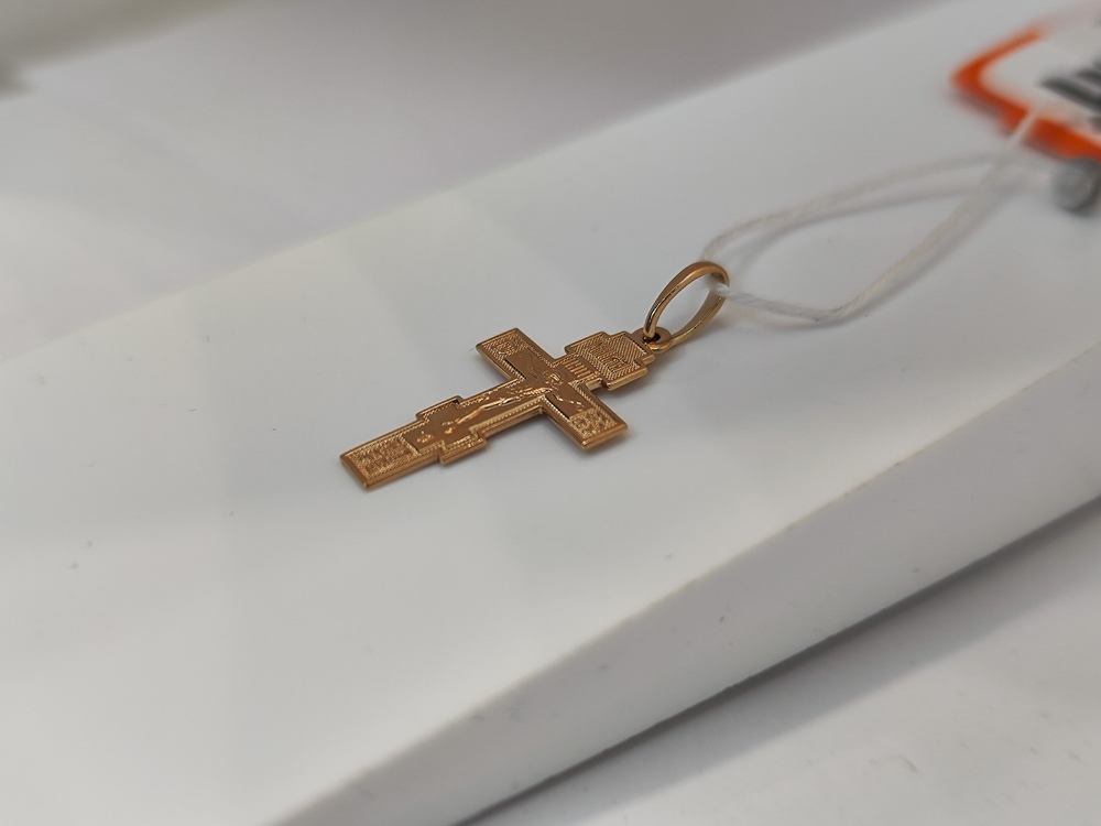 ПОДКБК585 ПОДВЕСКА КРЕСТ БЕЗ КАМНЯ (Au 585)