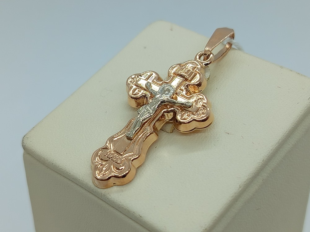 ПОДКБК585 ПОДВЕСКА КРЕСТ БЕЗ КАМНЯ (Au 585)