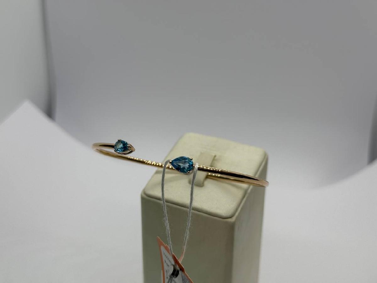 БЖКИ585 БРАСЛЕТ ЖЕСТКИЙ С КАМНЯМИ (Au 585)