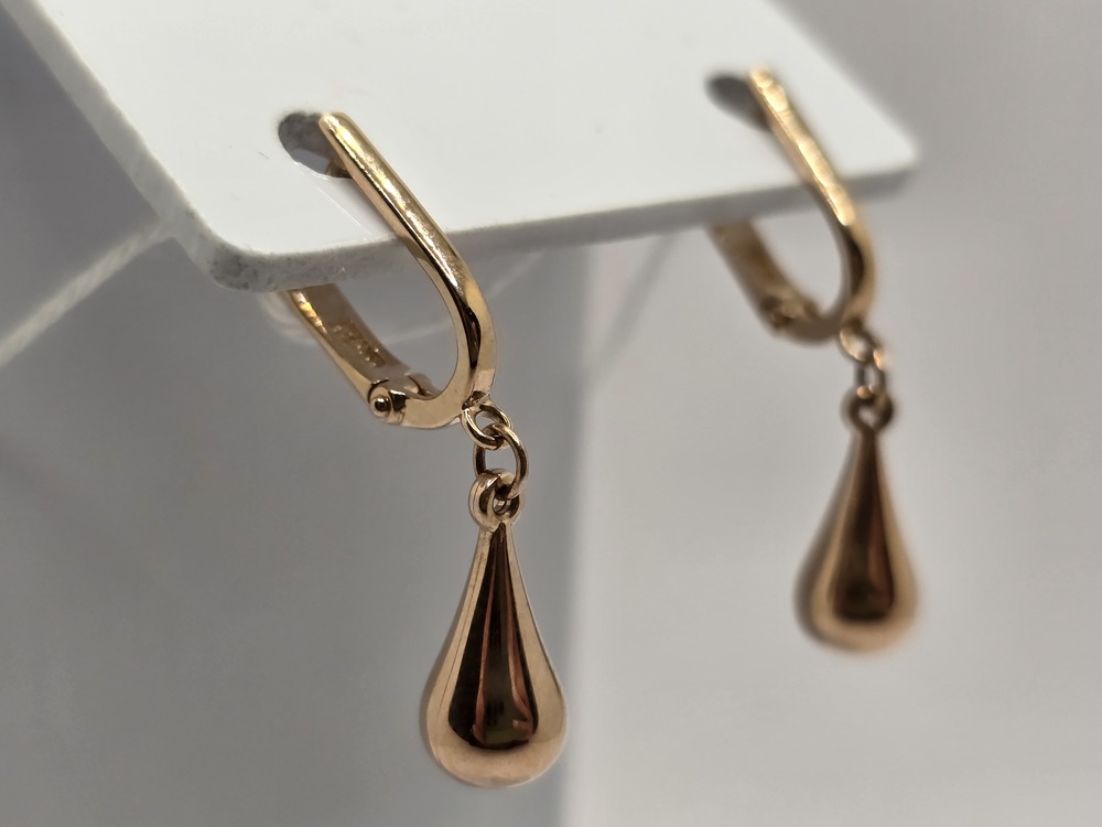 СБКМ585 СЕРЬГИ БЕЗ КАМНЯ (Au 585)