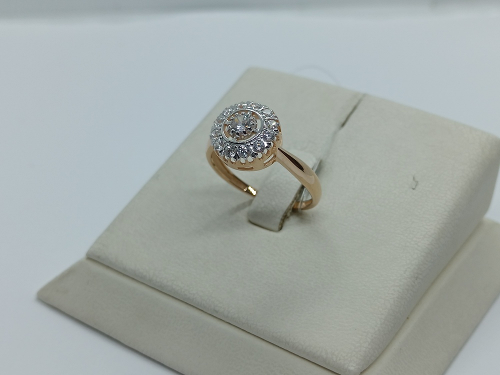 КОЛЬЦО С КАМНЯМИ (Au 585)