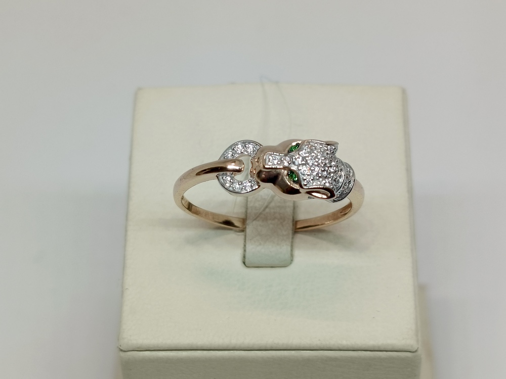 КОЛЬЦО С КАМНЯМИ (Au 585)