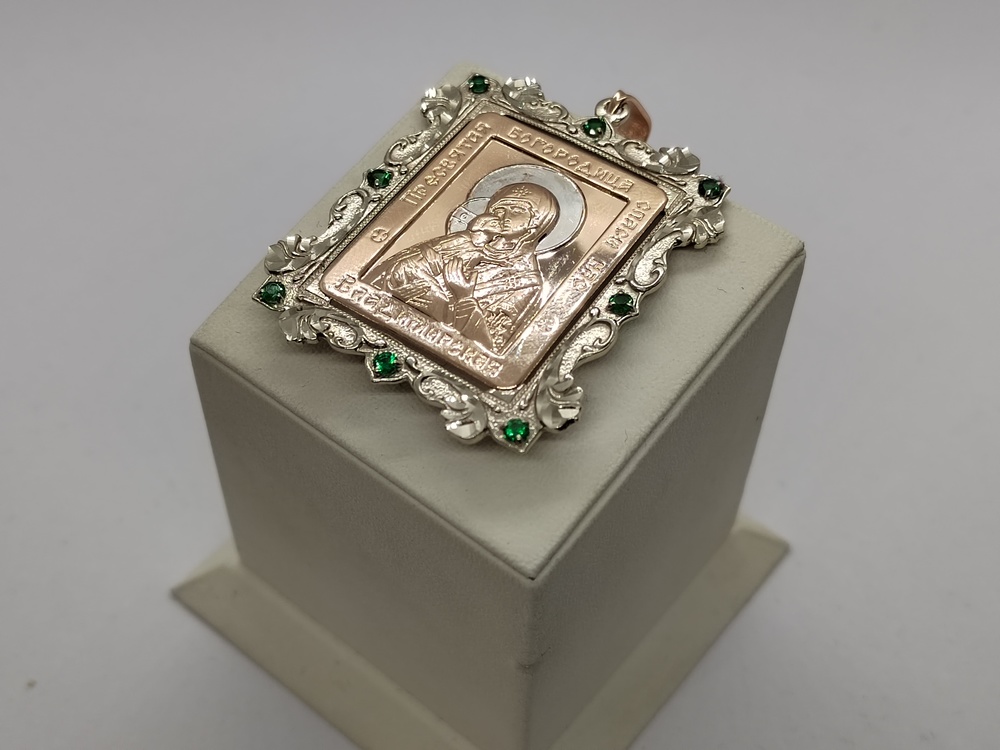 ПОДВЕСКА ИКОНА с камнями (Au 585)