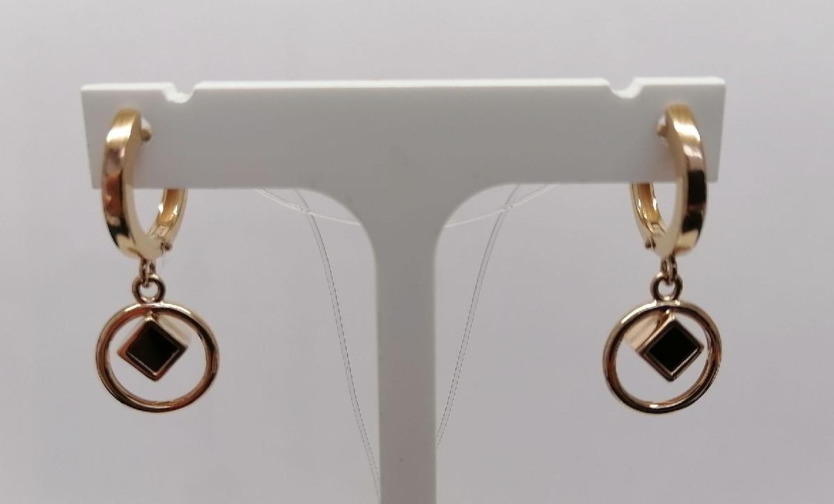 СЕРЬГИ ОНИКС (Au 585)