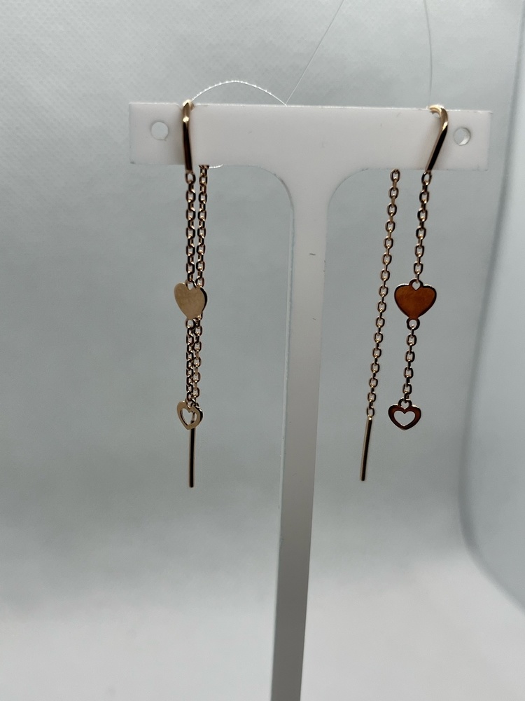 СЕРЬГИ ПРОДЕВКИ без камня (Au 585)