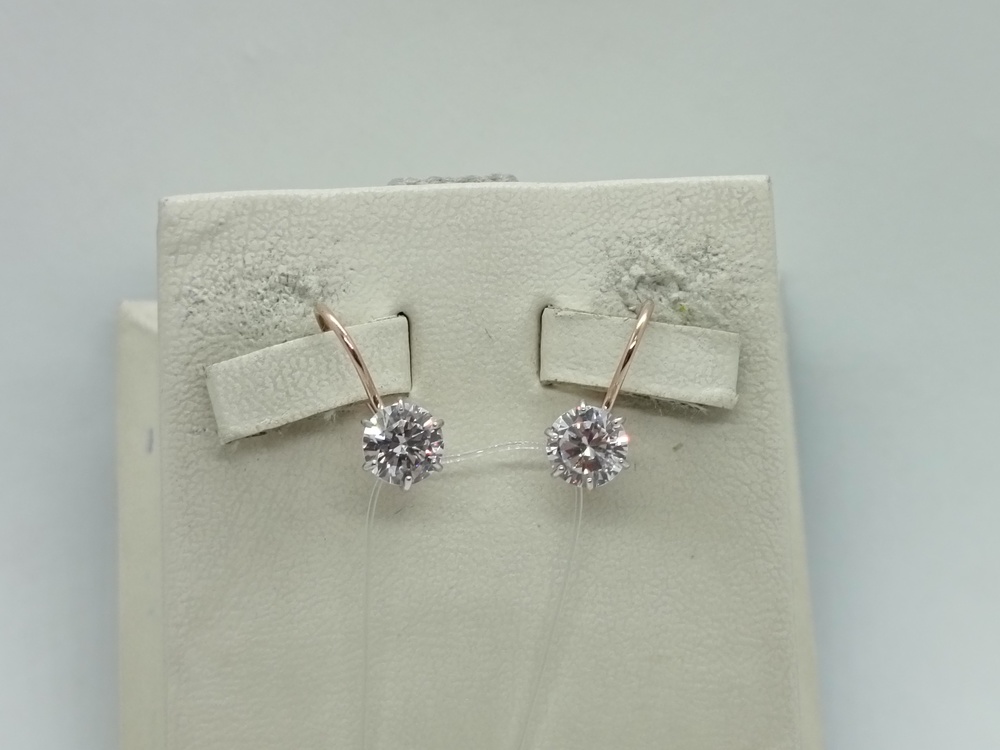 027379 СЕРЬГИ С ПЕТЕЛЬКОЙ (Au 585)