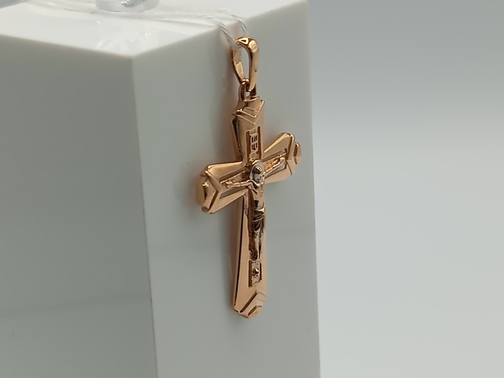 ПОДВЕСКА КРЕСТ БЕЗ КАМНЯ (Au 585)