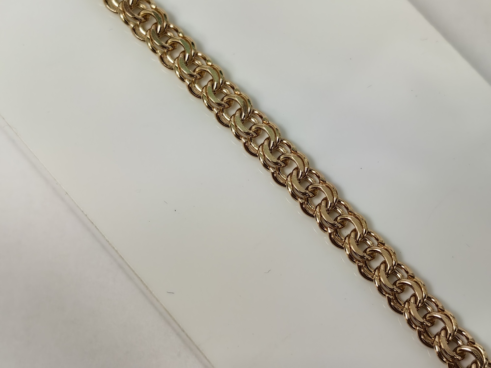 БЛБ585 БРАСЛЕТ ПОЛНОВЕСНЫЙ Бисмарк (Au 585)