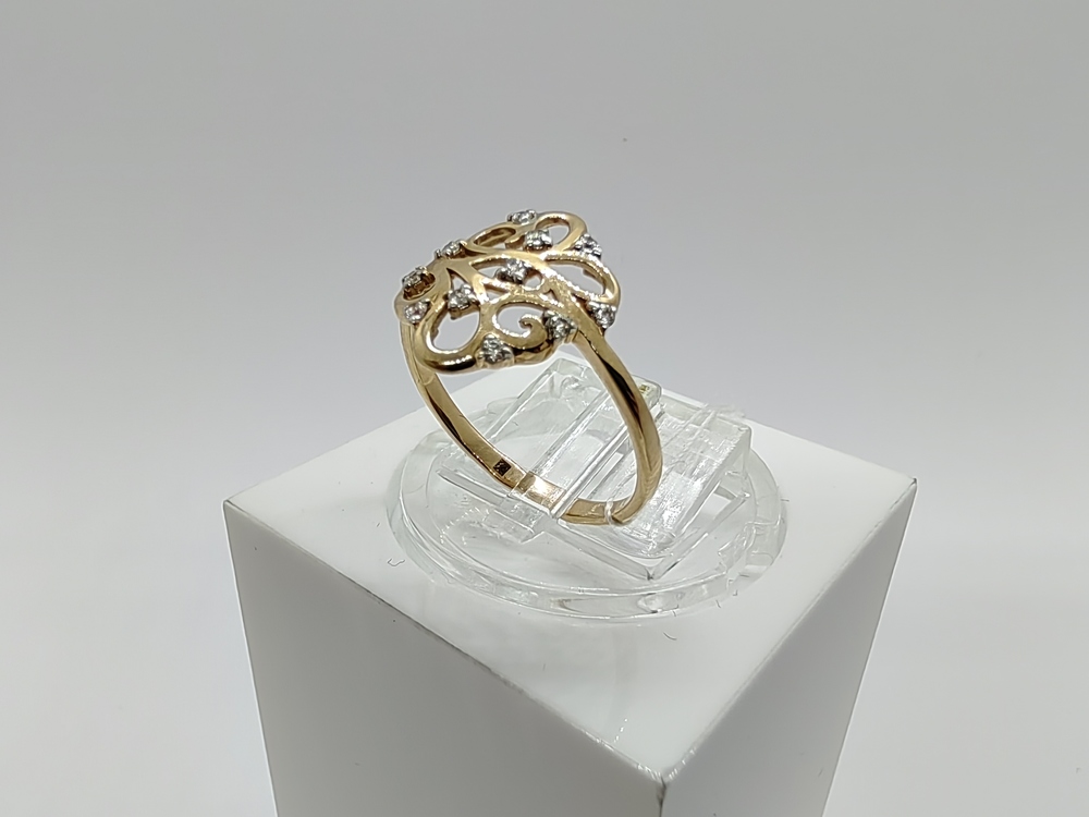 КОЛЬЦО С КАМНЯМИ (Au 585)