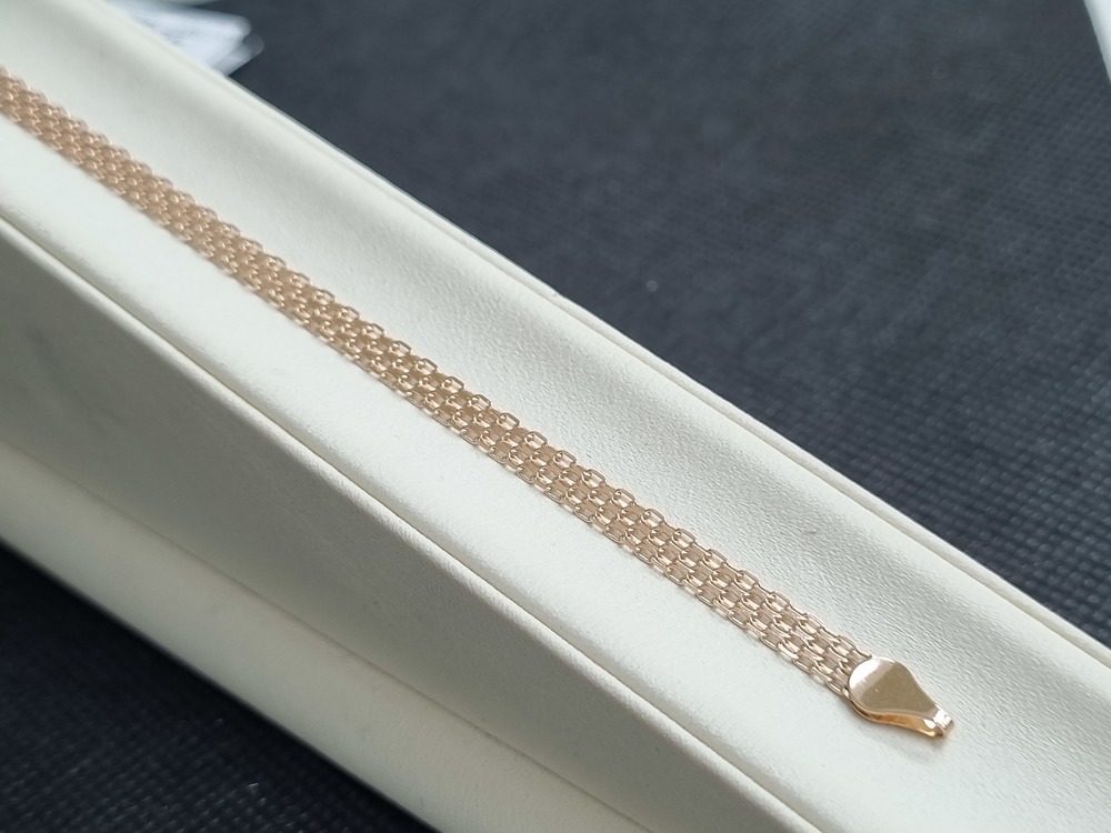 БРАСЛЕТ ПОЛНОВЕСНЫЙ Бисмарк машинный (Au 585)