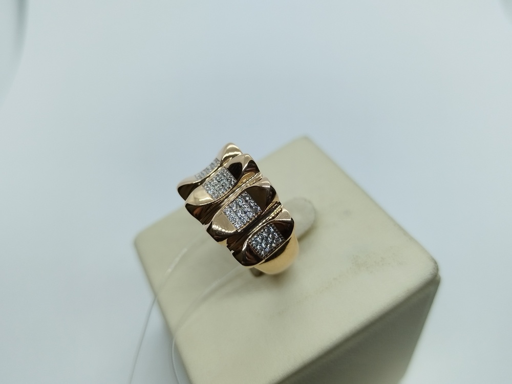 КОЛЬЦО С КАМНЯМИ (Au 585)