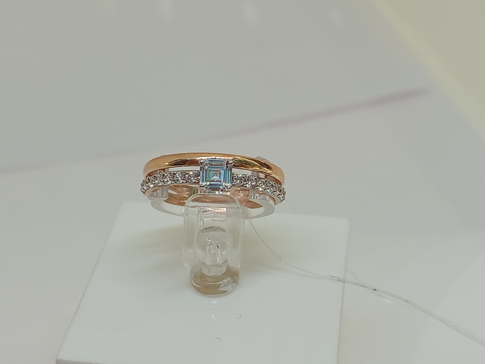 КОЛЬЦО С КАМНЯМИ (Au 585)