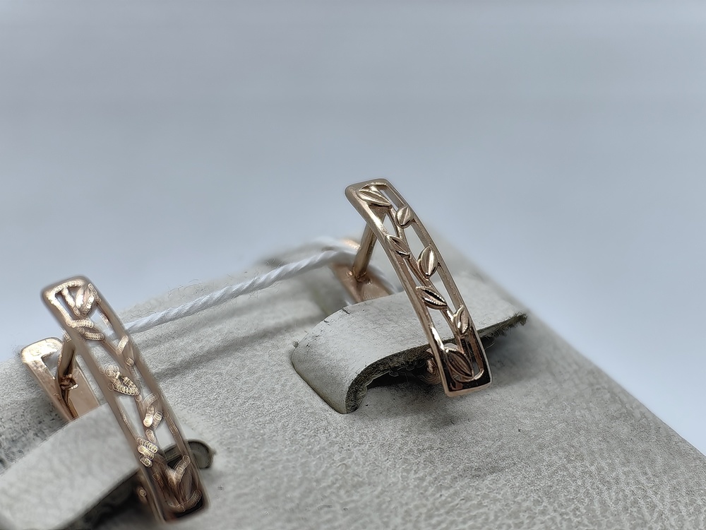 СБКМ375 СЕРЬГИ БЕЗ КАМНЯ (Au 375)