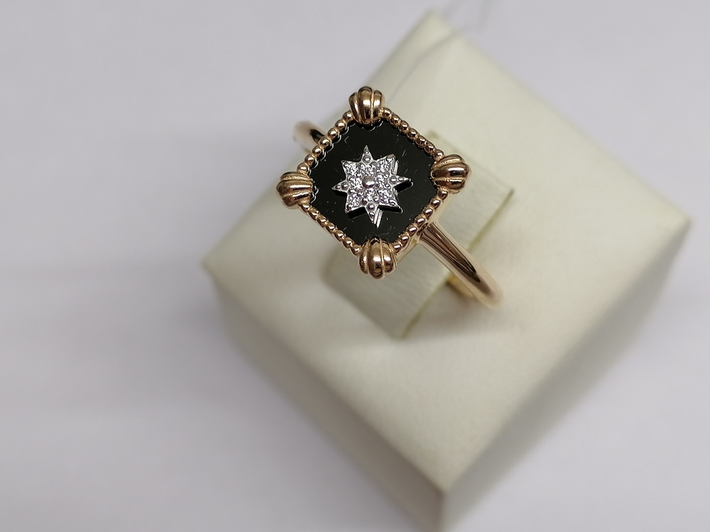 КОЛЬЦО С КАМНЯМИ (Au 585)