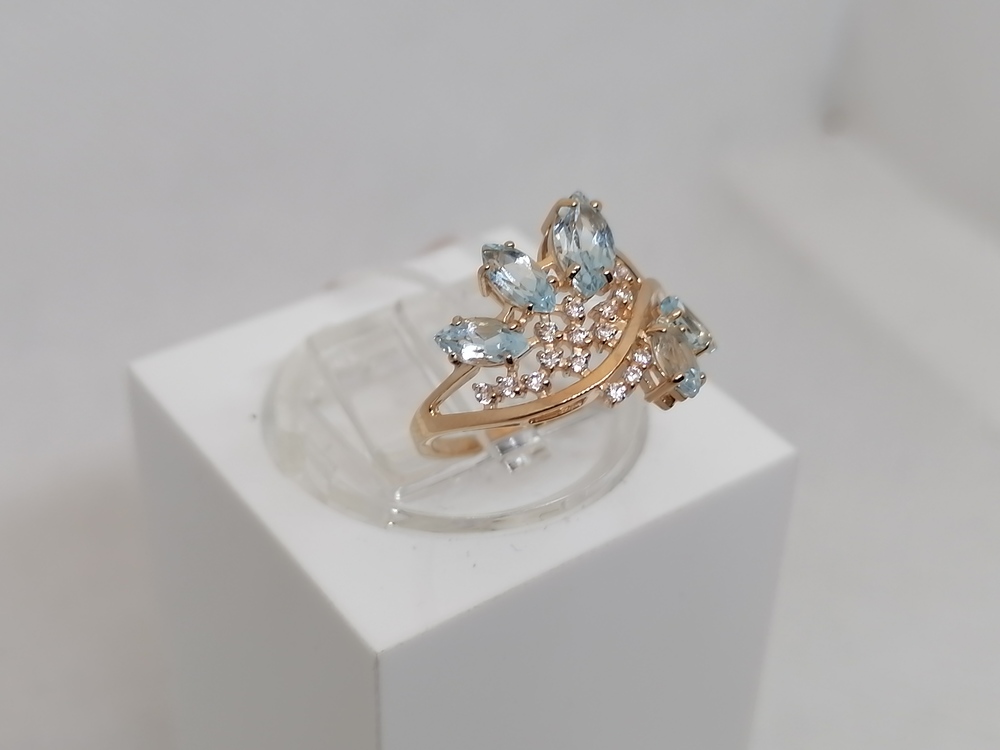 КОЛЬЦО С КАМНЯМИ (Au 585)