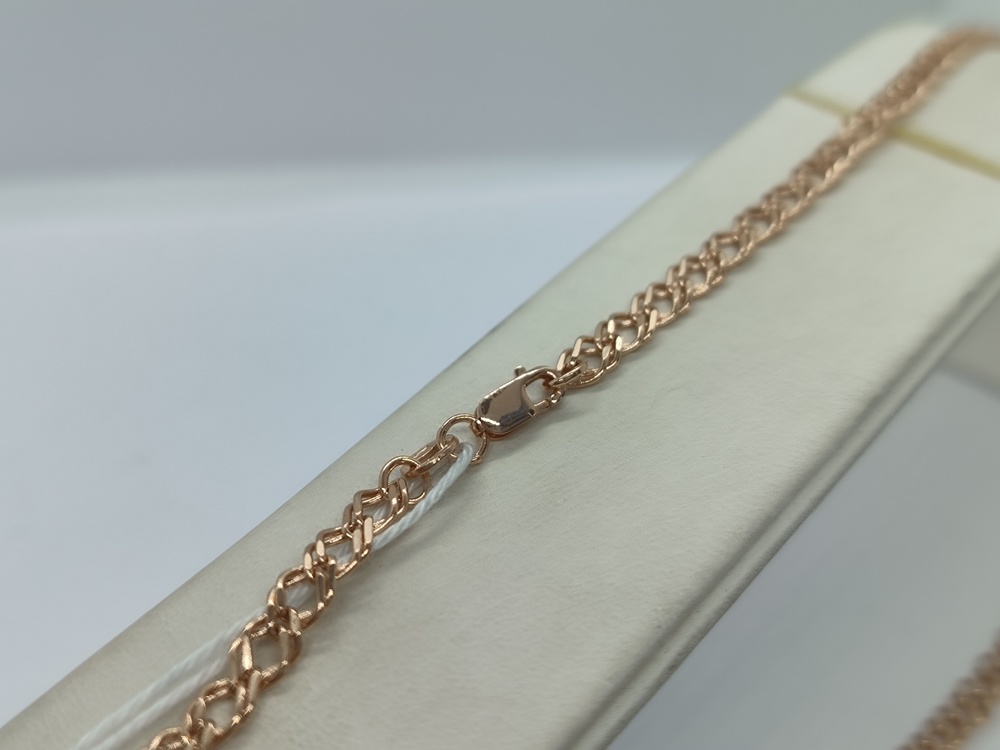 ЦЕПЬ ПУСТОТЕЛАЯ Ромб двойной (Au 585)