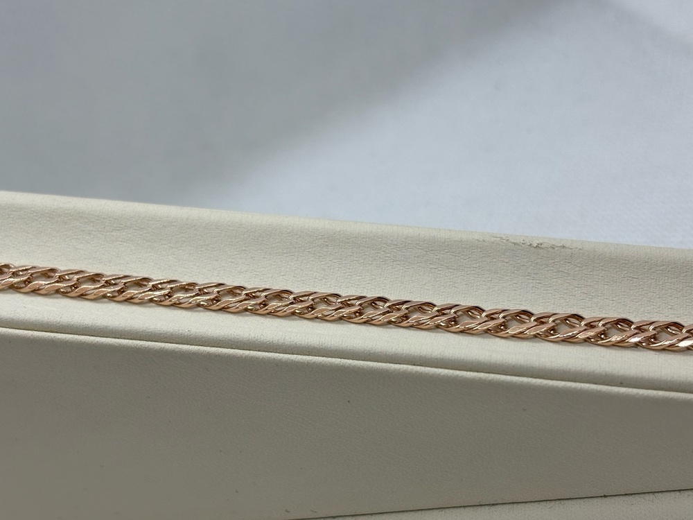 БРАСЛЕТ ПОЛНОВЕСНЫЙ Ромб двойной Au 585