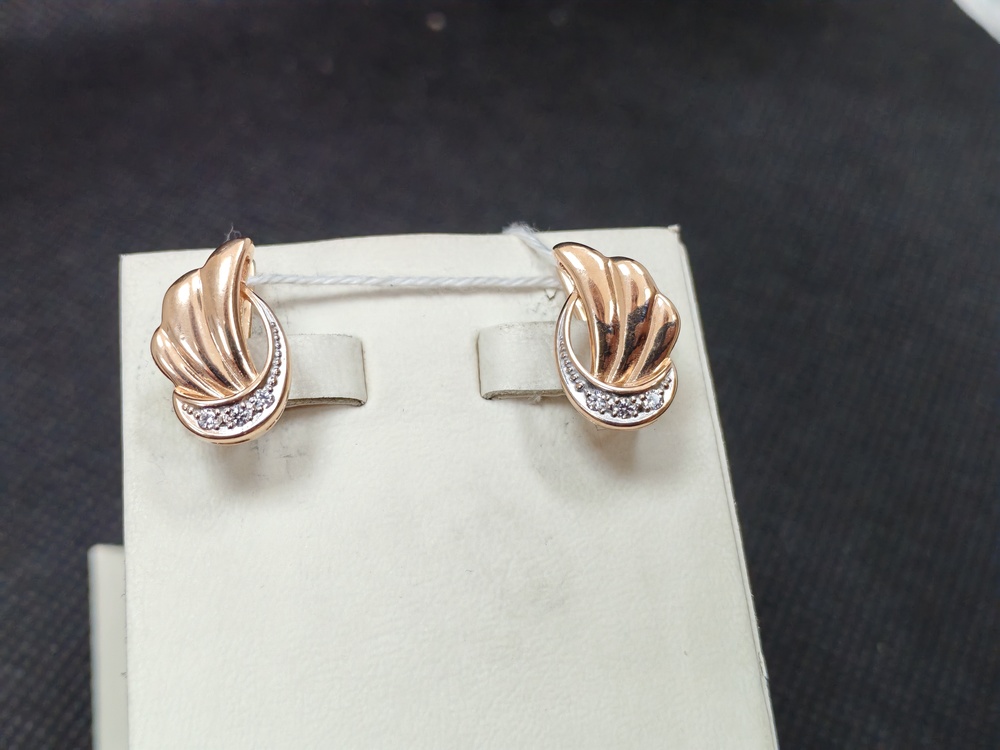 СКМИ585 СЕРЬГИ С КАМНЯМИ (Au 585)