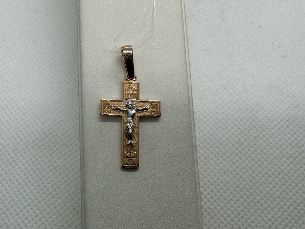 ПОДВЕСКА КРЕСТ без камня (Au 585)
