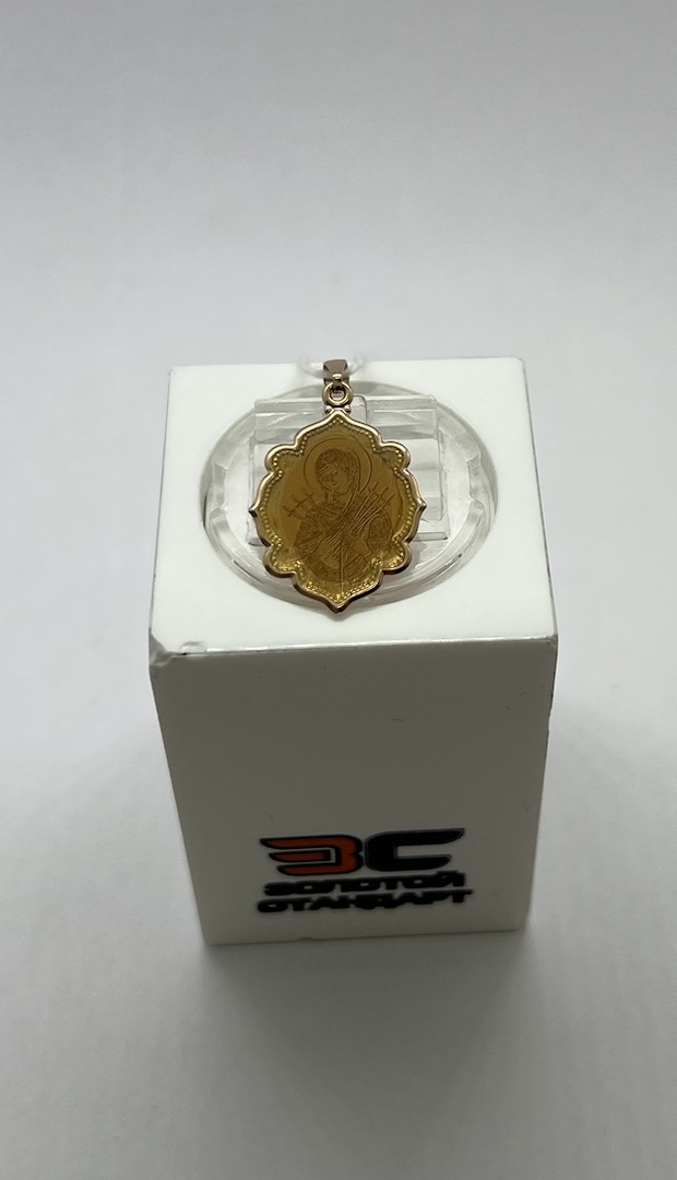 ПОДВЕСКА ИКОНА С КАМНЕМ (Au 585)