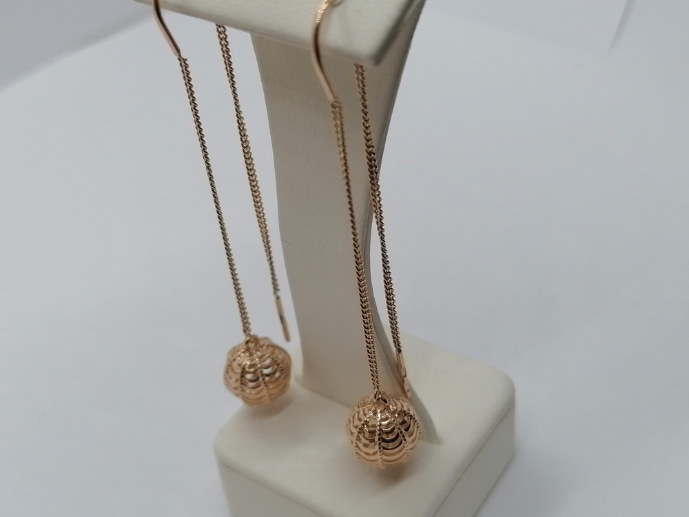 СБКМ585 СЕРЬГИ БЕЗ КАМНЯ (Au 585)