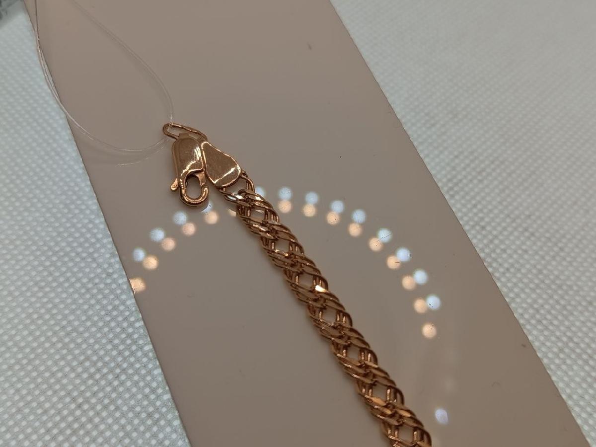 БРАСЛЕТ ПУСТОТЕЛЫЙ Ромб тройной (Au 585)