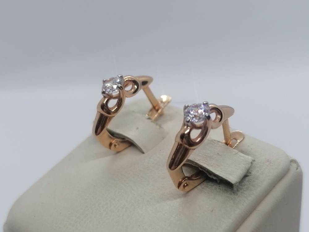 СЕРЬГИ С КАМНЕМ (Au 585)