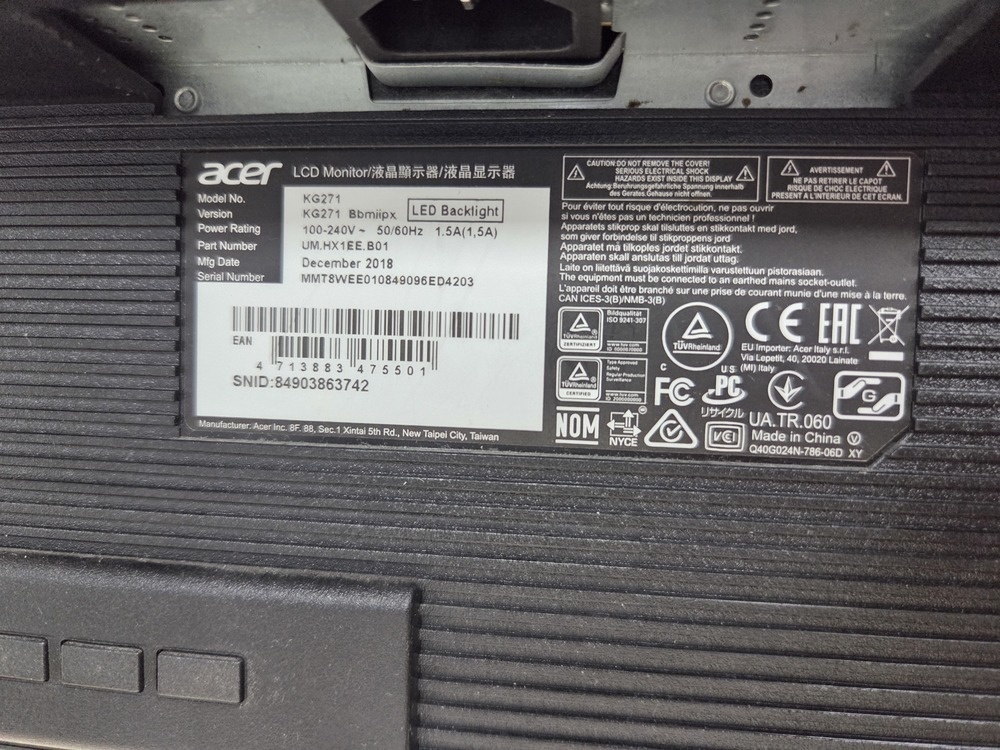 Монитор Acer 27 KG271