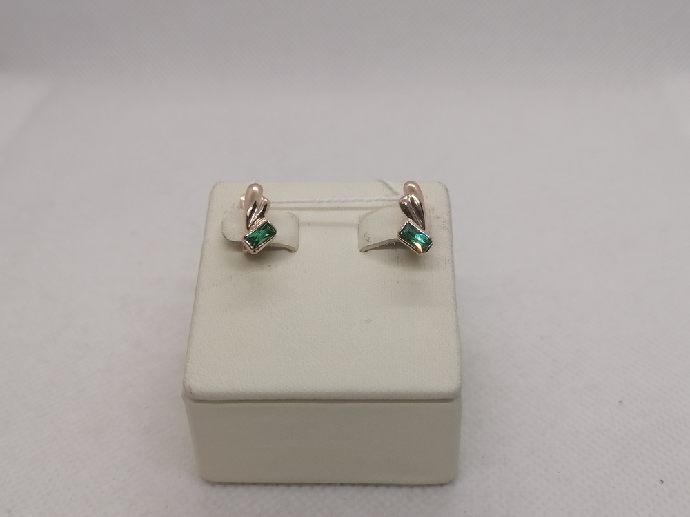 СЕРЬГИ С КАМНЕМ (Au 585)