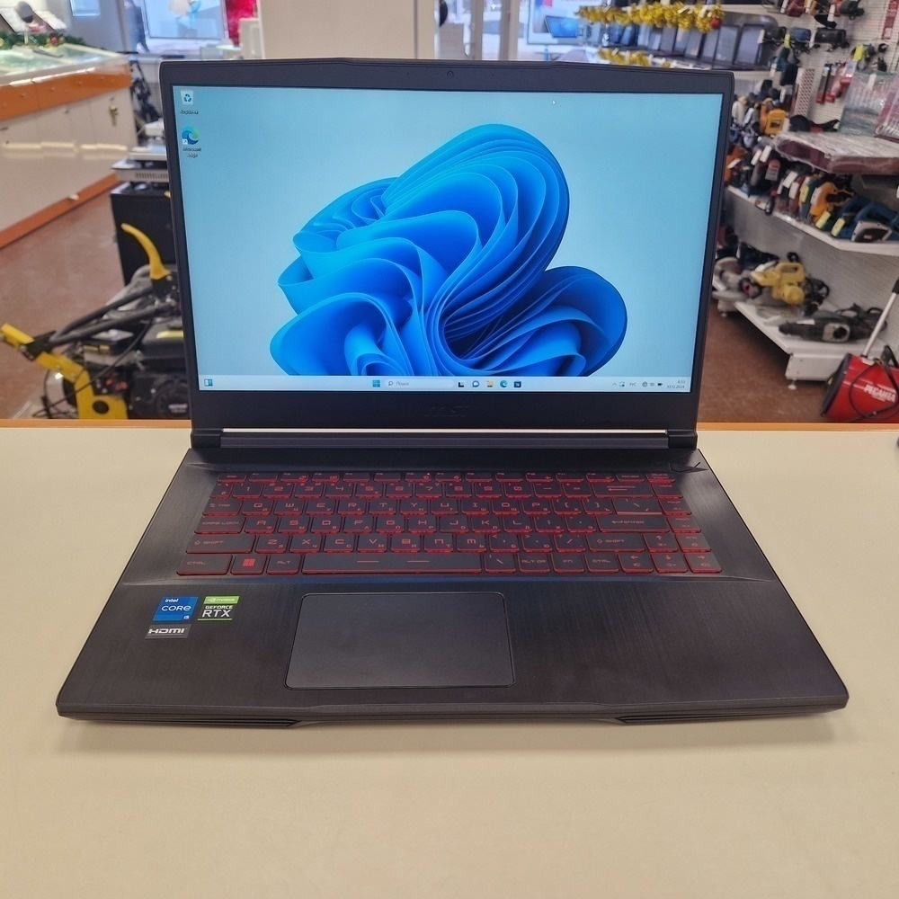 Ноутбук MSI GF63 Thin 11UC (9S7-16R612-1062); Core i5 11400H, GeForce RTX 3050, 8 Гб, 512 GB, Нет