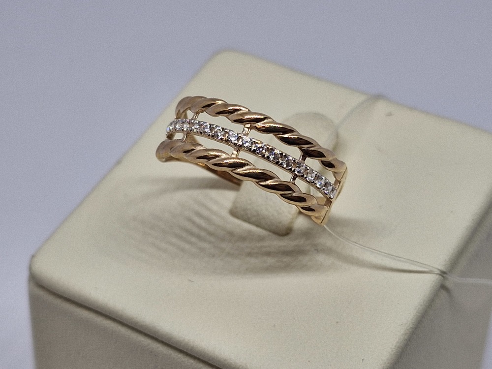 КОЛЬЦО С КАМНЯМИ (Au 585)