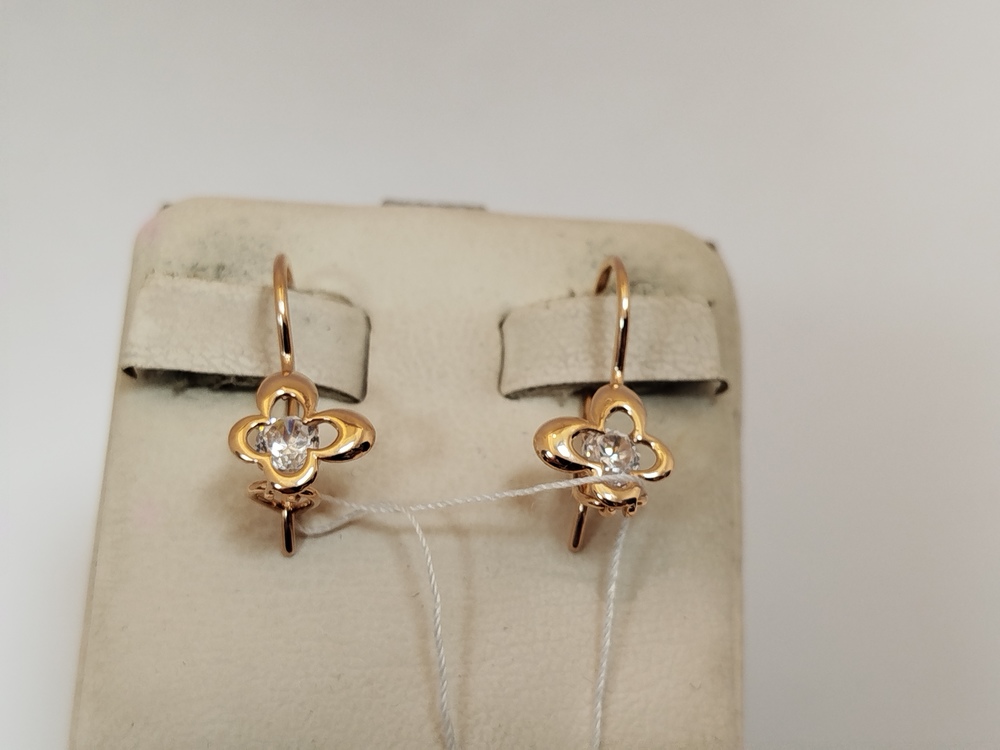 СЕРЬГИ С КАМНЕМ (Au 585)