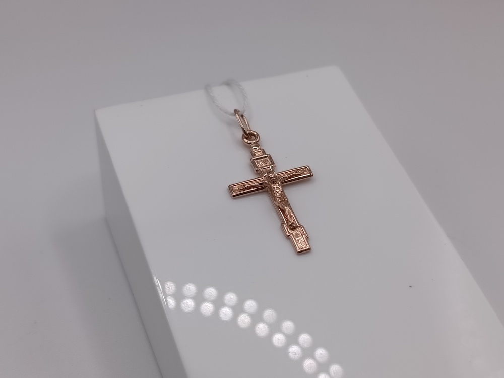 ПОДВЕСКА КРЕСТ БЕЗ КАМНЯ (Au 585)